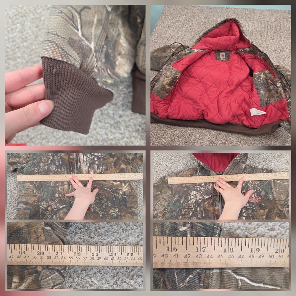 Carhartt Camo 101216 977 Realtree Pink Lined Women's Hooded Jacket Size Medium - Picture 5 of 6